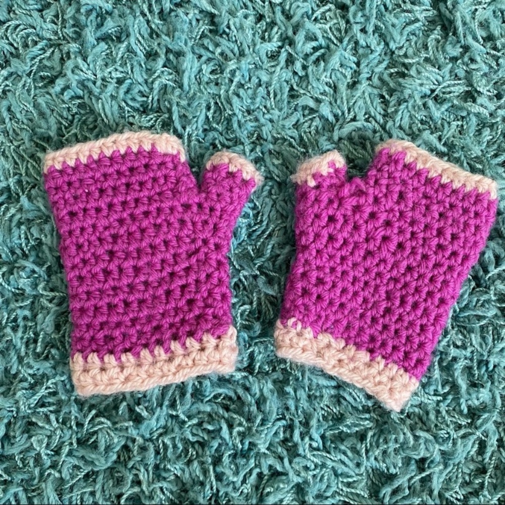 Girls Fingerless Mittens Size 2T-3T